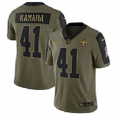 Nike New Orleans Saints 41 Alvin Kamara 2021 Olive Salute To Service Limited Jersey Dyin,baseball caps,new era cap wholesale,wholesale hats